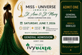 Miss Universe Jamaica St. Ann & St. Mary Grand Coronation Ticket- Admit One